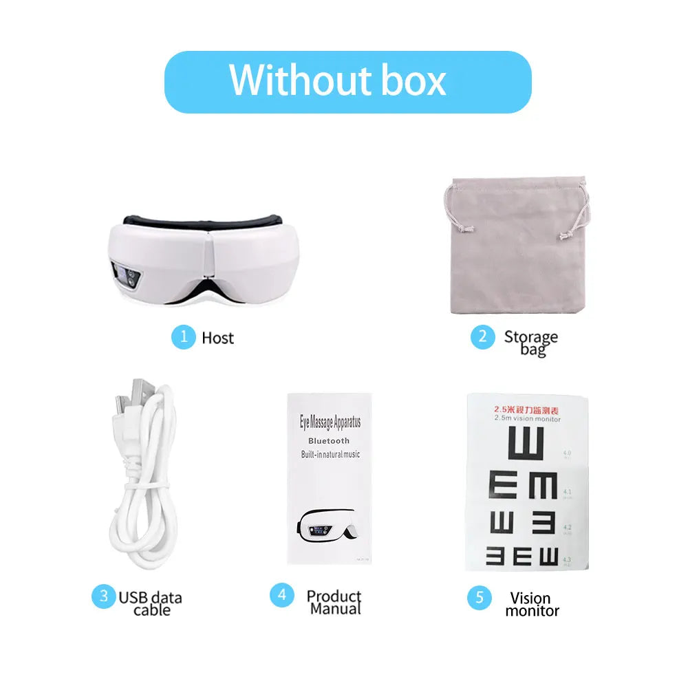Masseur Oculaire Intelligent — Airbag, Bluetooth & Musique Relaxante