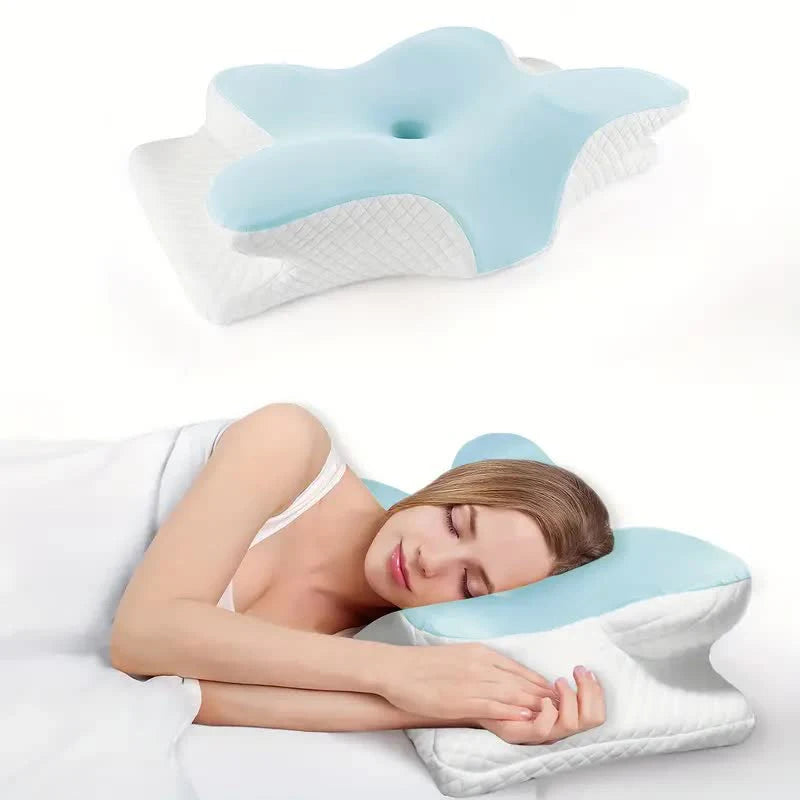 Oreiller Cervical Ergonomique en Mousse à Mémoire de Forme - Le Soutien Que Votre Nuque Attendait