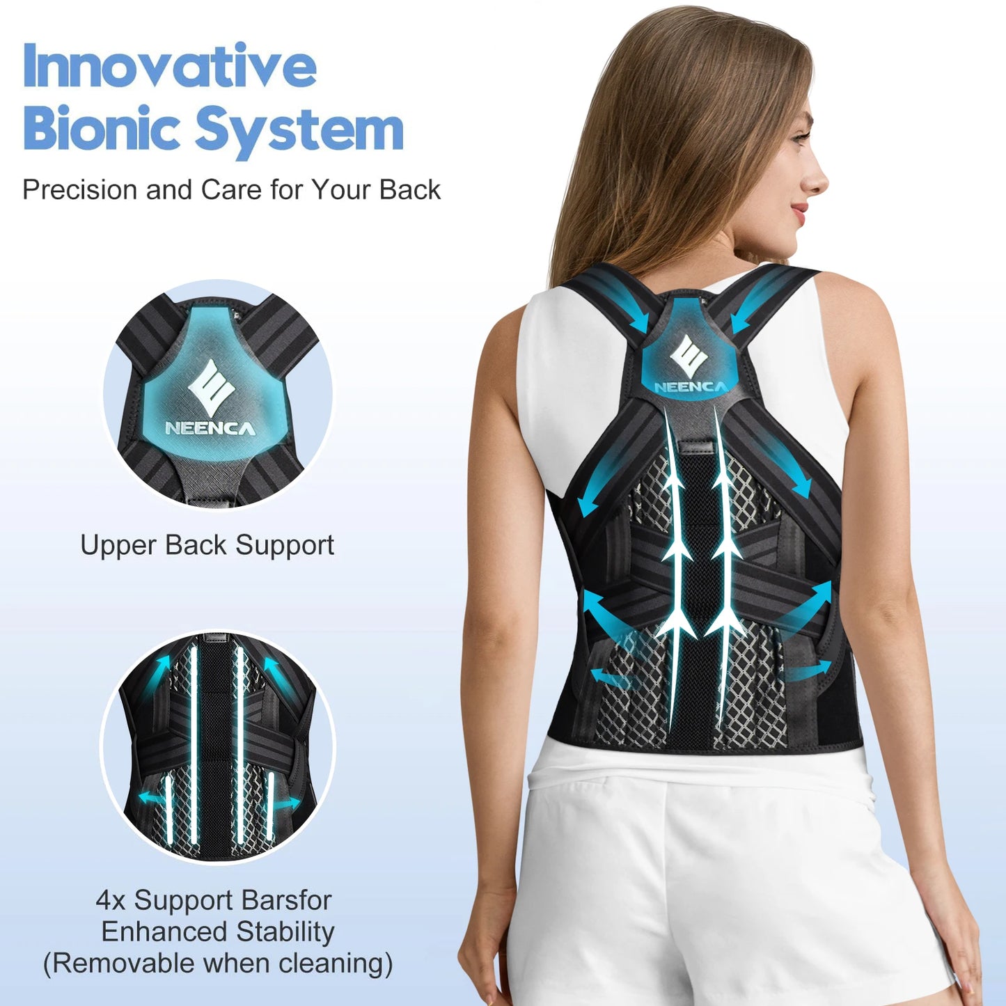 Correcteur de Posture Ajustable – Soutien Dos & Épaules Homme Femme