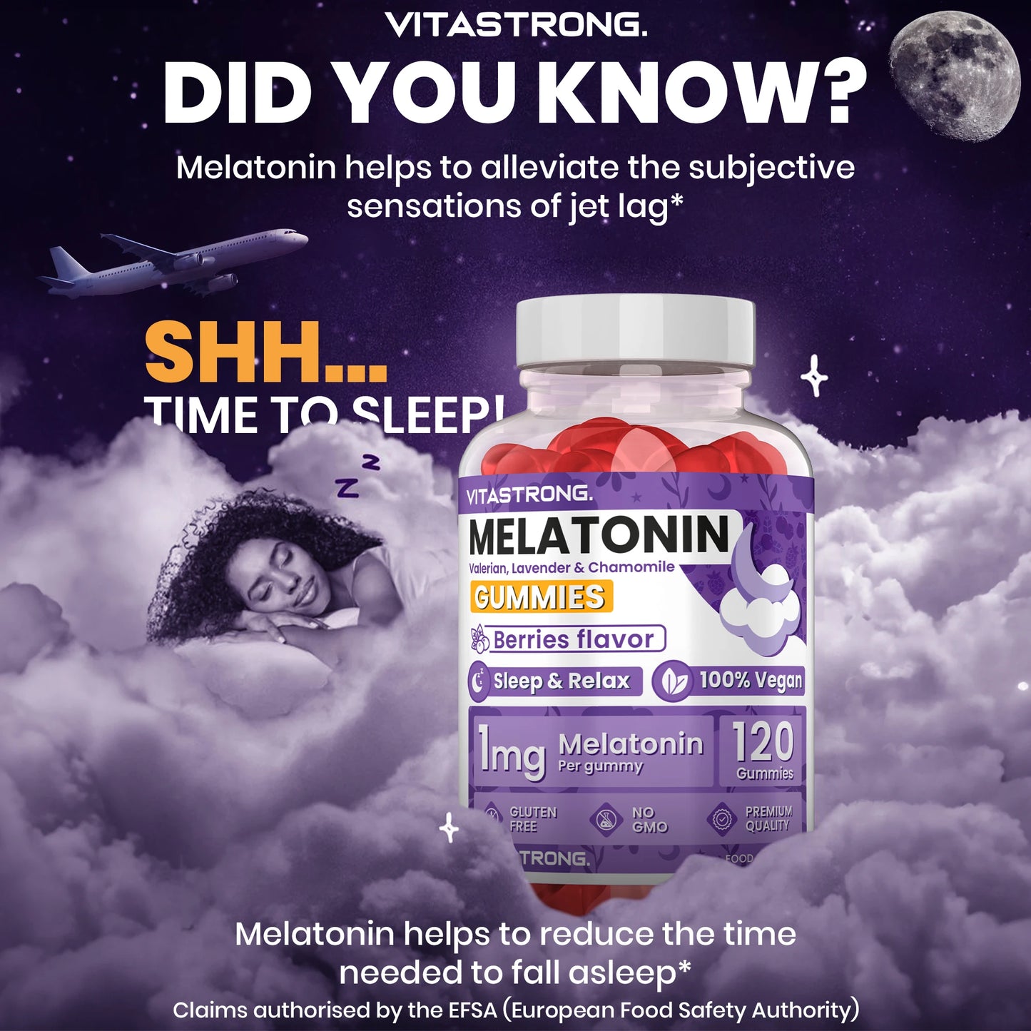 Bonbons Gélifiés à la Mélatonine Vitamog – Soutien Nocturne Naturel