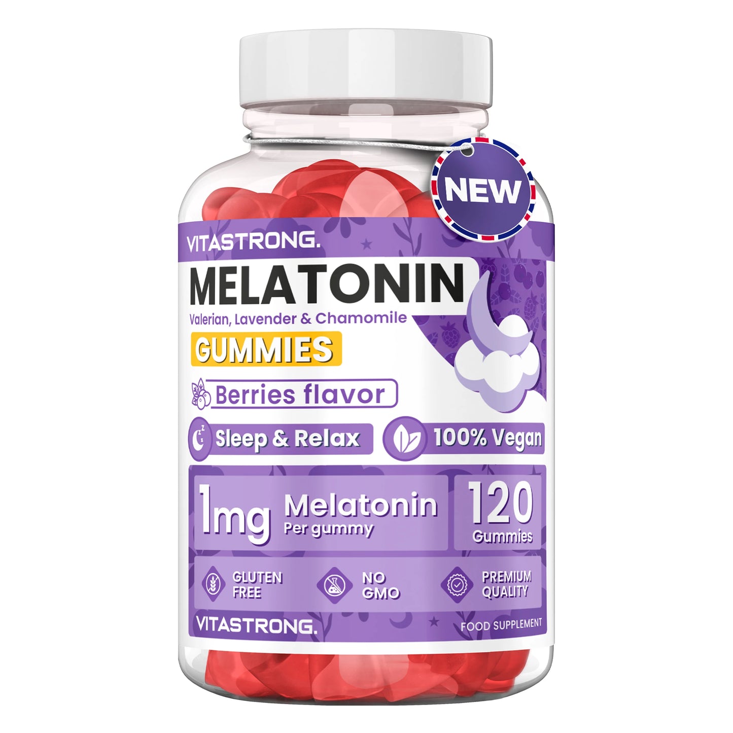 Bonbons Gélifiés à la Mélatonine Vitamog – Soutien Nocturne Naturel