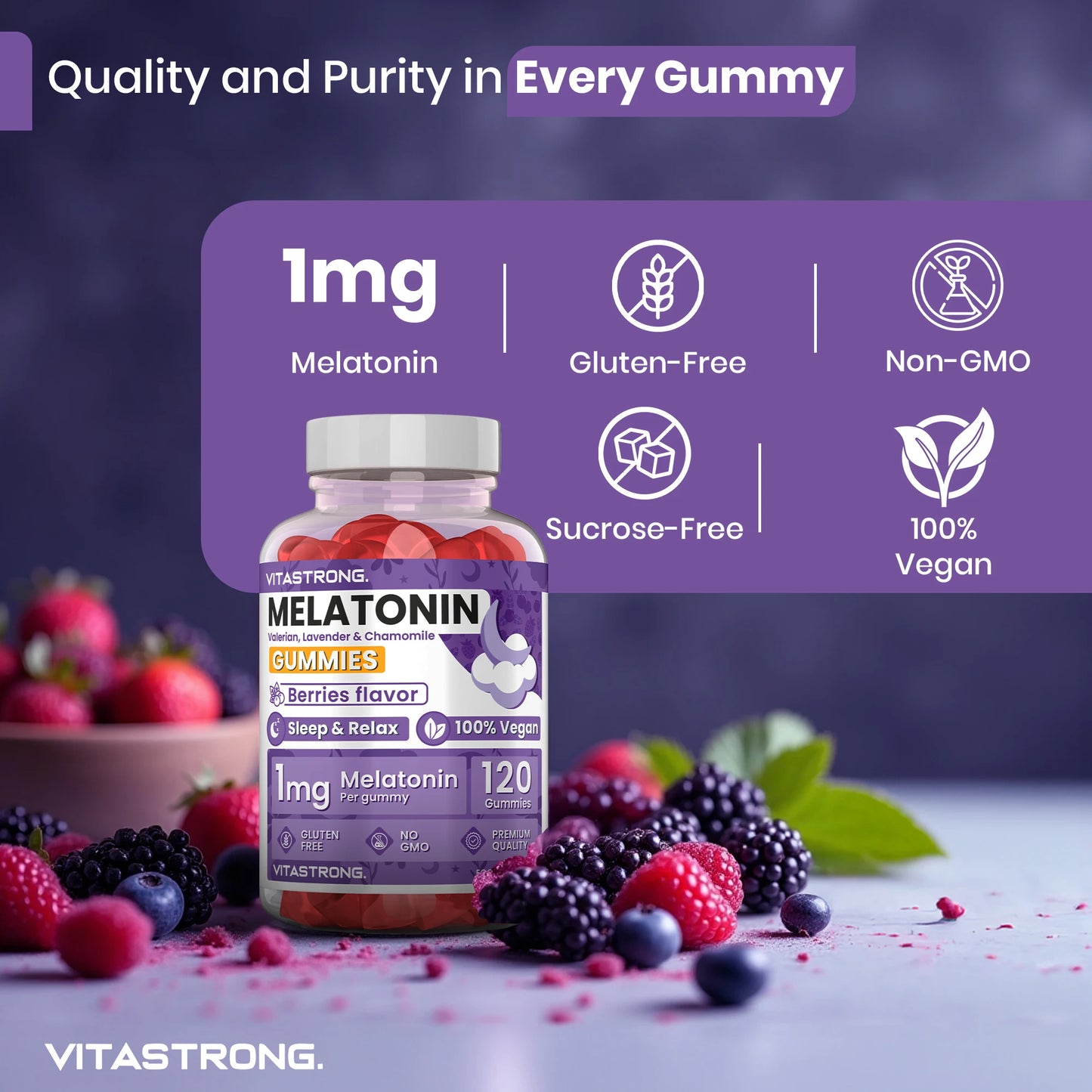Bonbons Gélifiés à la Mélatonine Vitamog Night Support