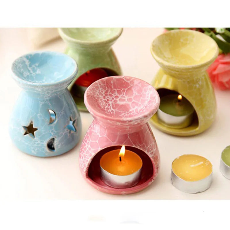 Brûleur d'Huiles Essentielles à Bougie — Ambiance Romantique Déco