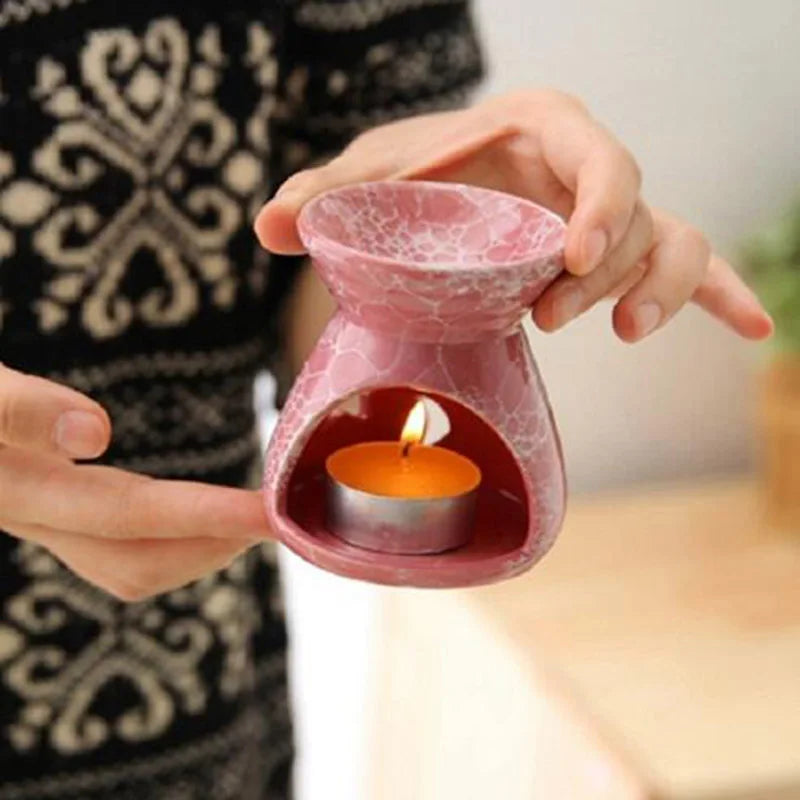 Brûleur d'Huiles Essentielles à Bougie — Ambiance Romantique Déco