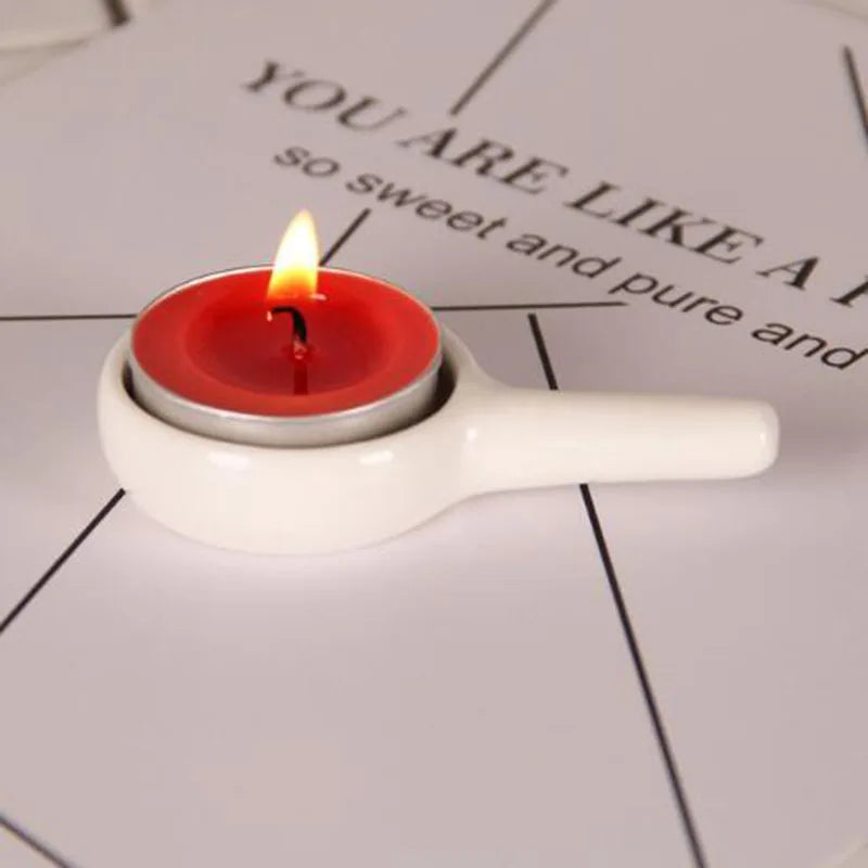 Brûleur d'Huiles Essentielles à Bougie — Ambiance Romantique Déco