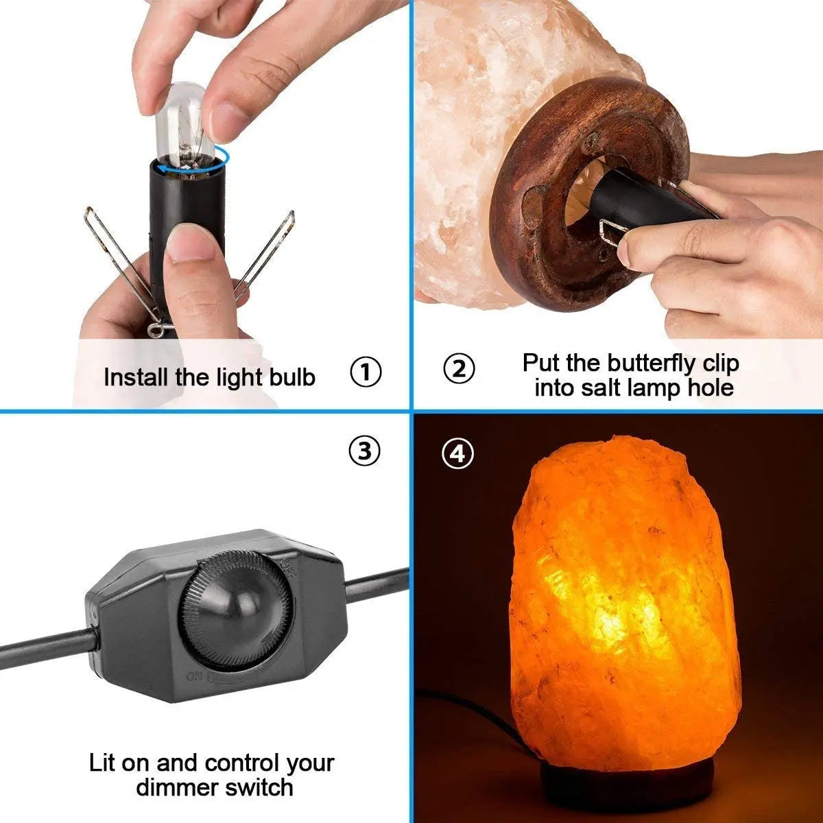 Câble Douille E14 avec Variateur — Accessoire pour Lampe de Sel