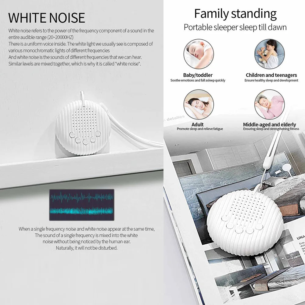 Veilleuse Sonore Portable Bébé — 10 Mélodies Apaisantes, USB