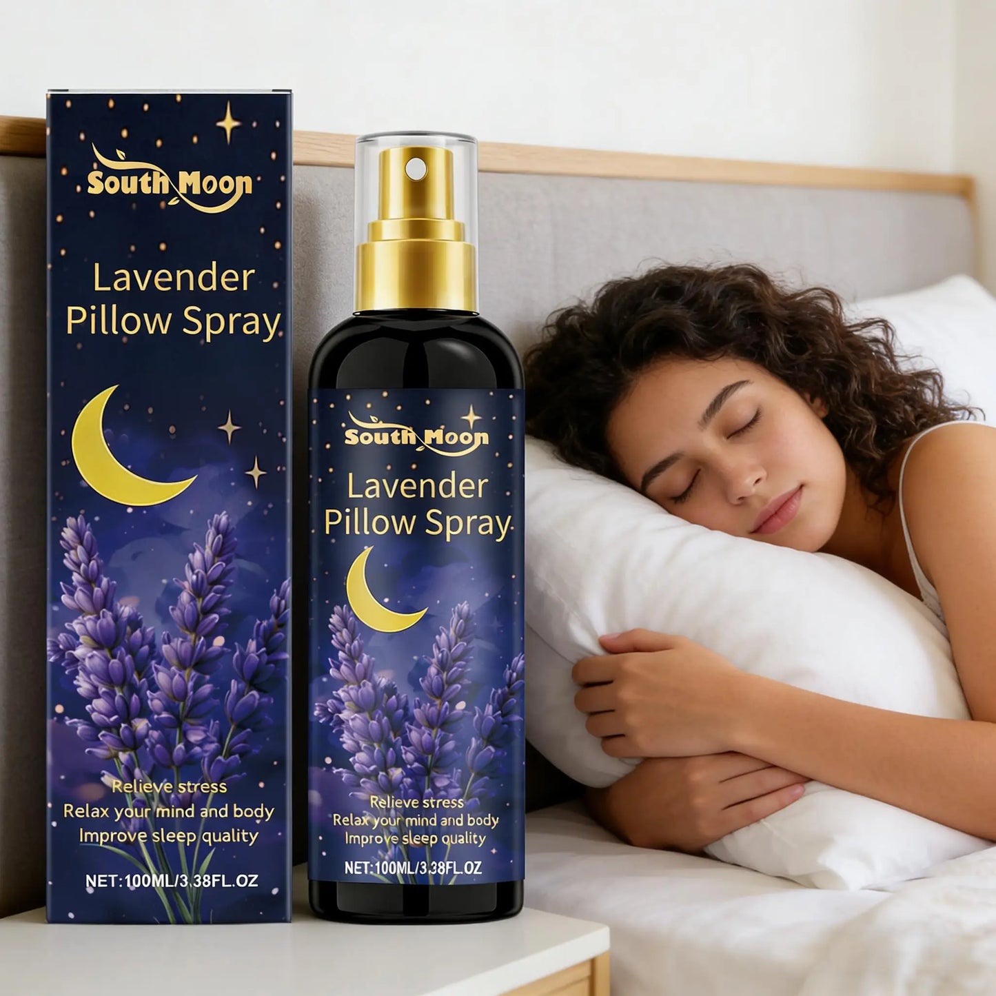 Spray Sommeil à la Lavande — Brume d'Oreiller Anti-Anxiété