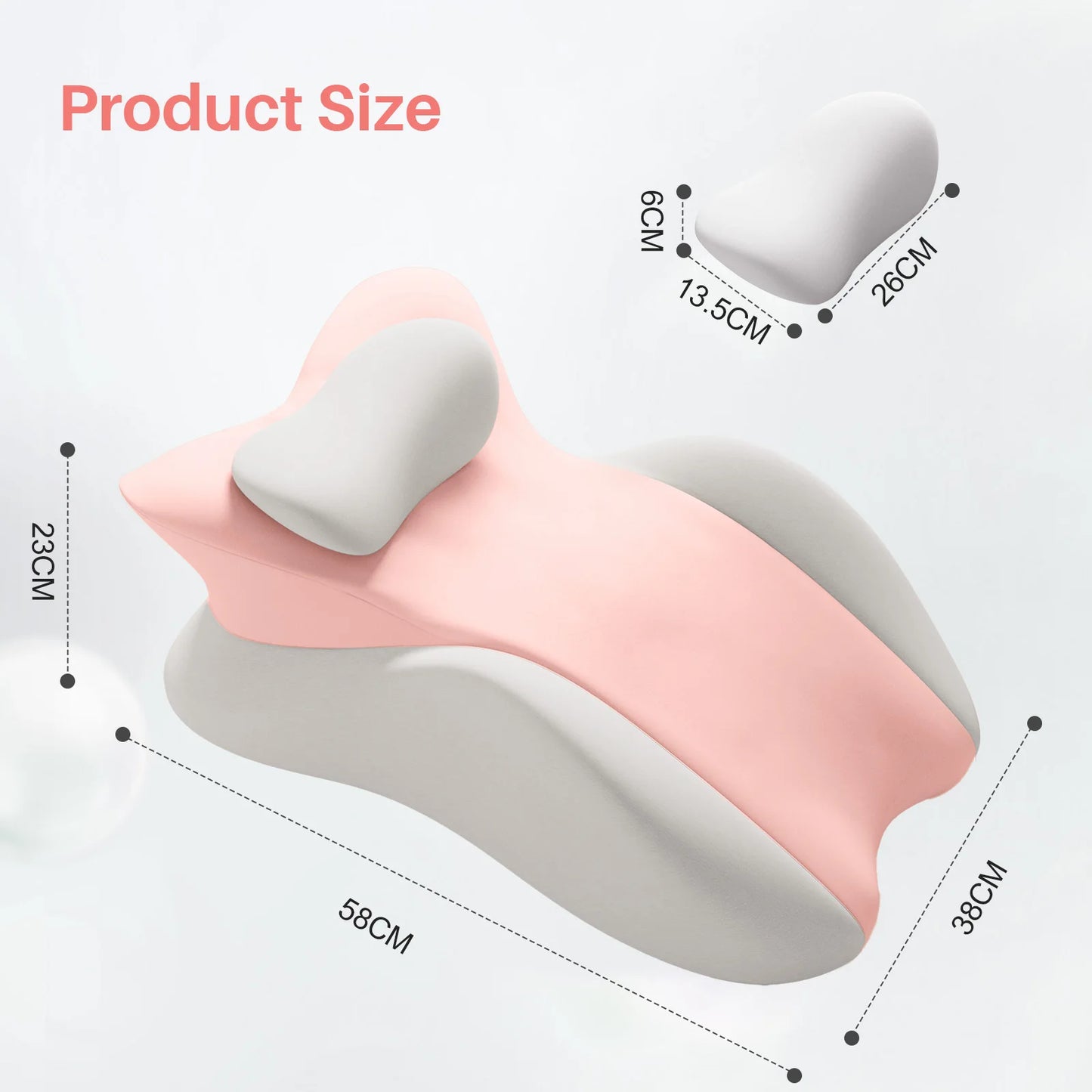 Oreiller Ergonomique Multipositions en Mousse à Mémoire de Forme avec Housse Amovible - Oreiller pour Couple, Soulage les Douleurs Corporelles