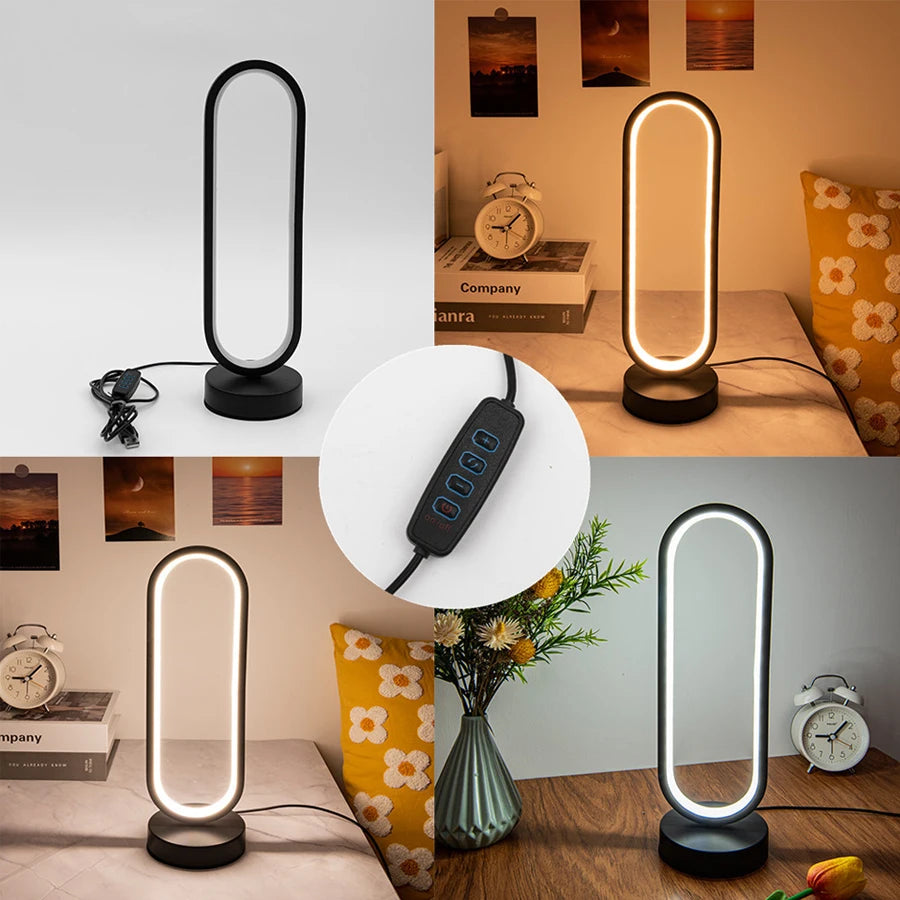Lampe Veilleuse Anneau LED – Ambiance Tamisable 3 Couleurs