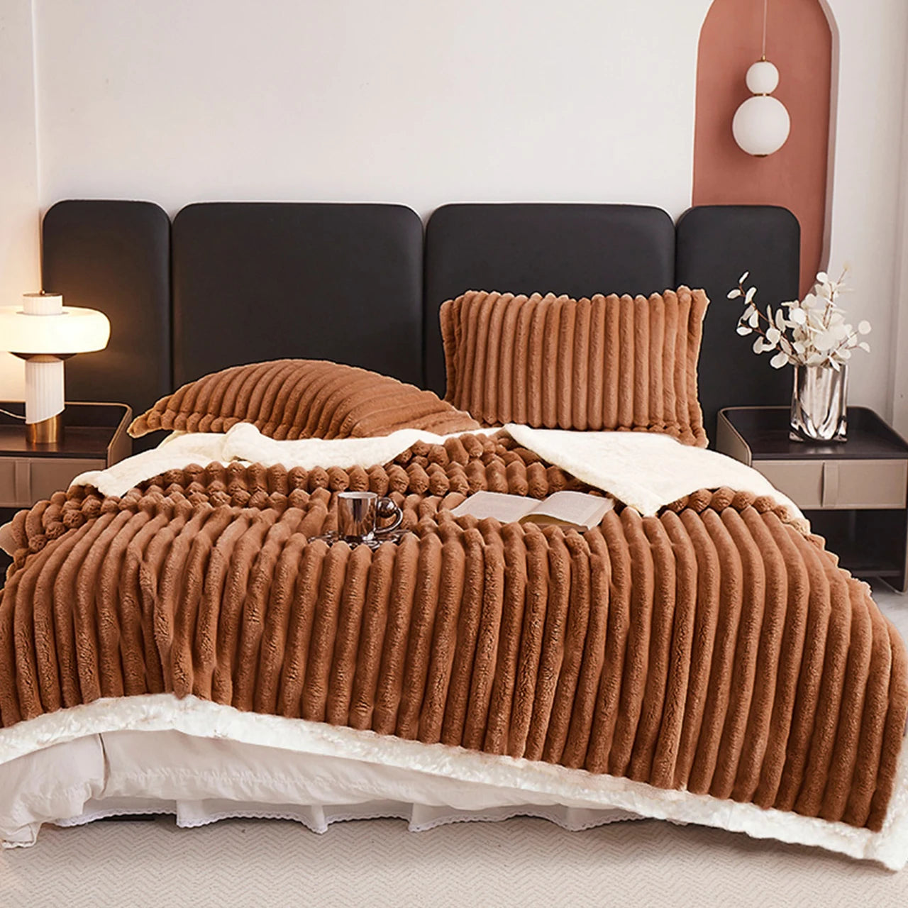 Couverture Lestée Polaire Sherpa 3,6kg — Cocooning & Sommeil Profond