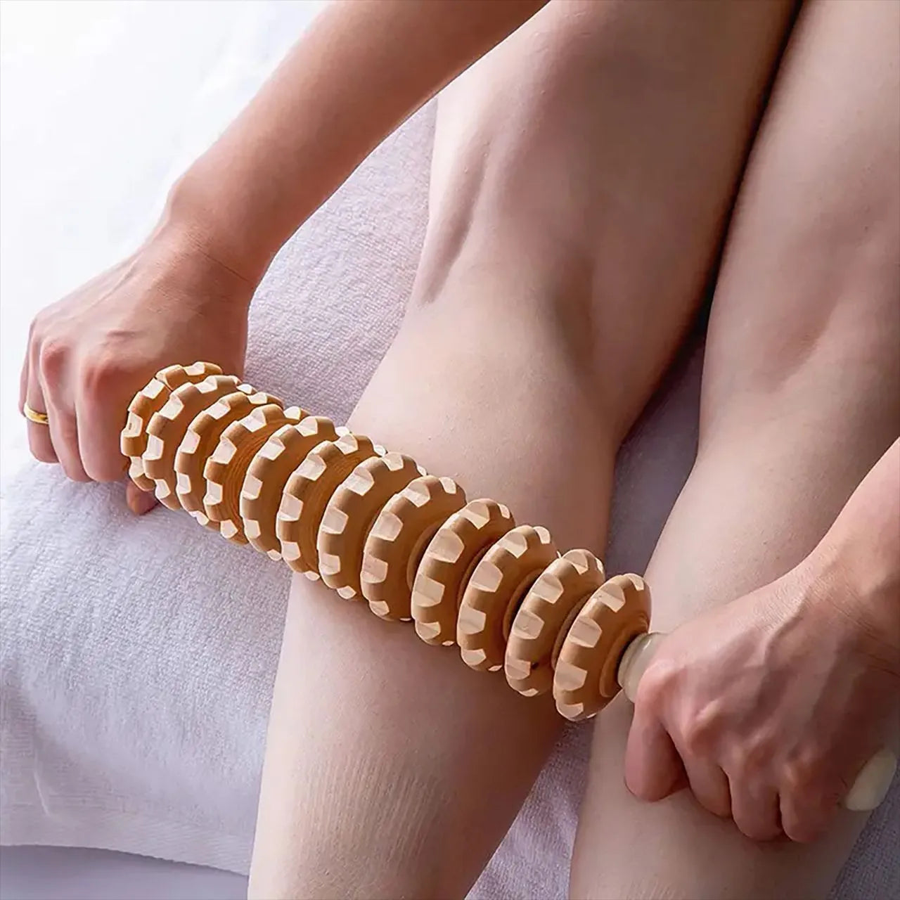 Rouleau Masseur Fascia en Bois - Manuel Anti-Tensions