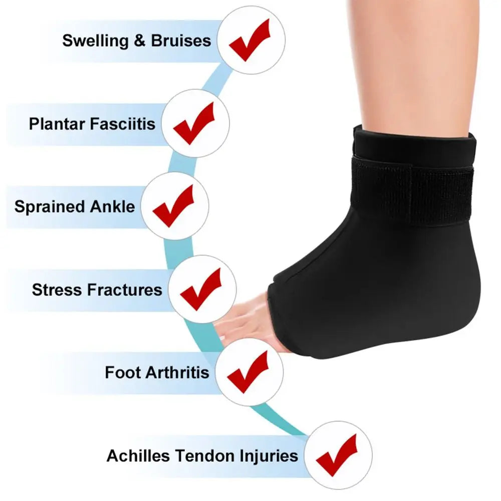 Compresse de Gel Réutilisable pour Cheville & Pied – Soulagement Arthrite & Douleurs