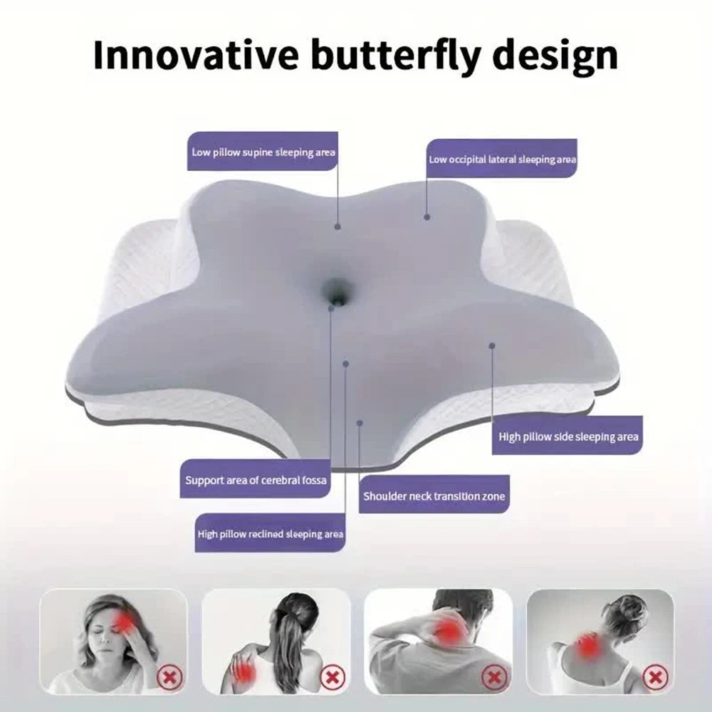 Oreiller Cervical Ergonomique en Mousse à Mémoire de Forme - Le Soutien Que Votre Nuque Attendait