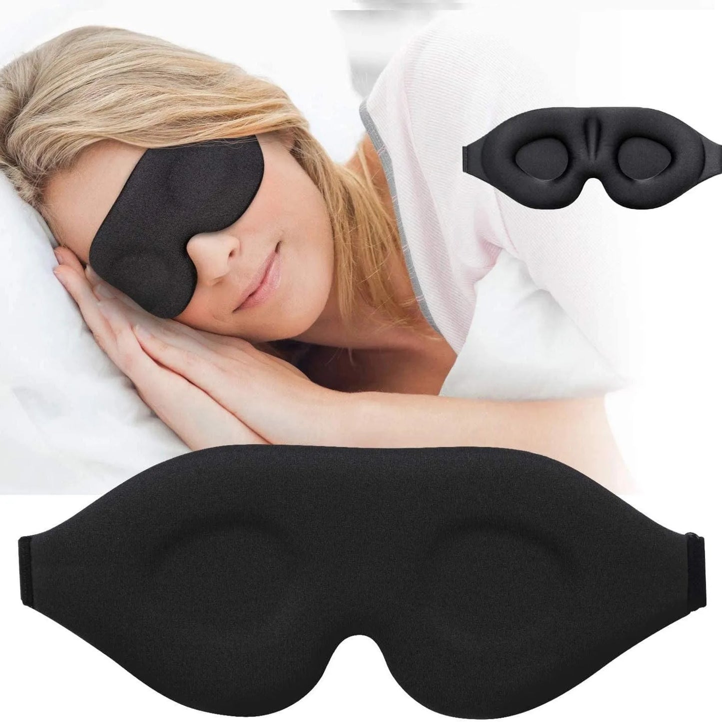 Masque de Sommeil 3D pour Dormeur Latéral – Occultation Totale