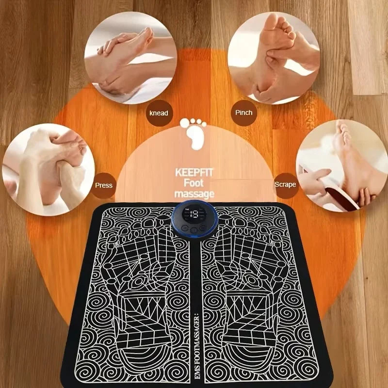 Tapis de Massage Électrique pour Pieds avec Télécommande – Relaxation Musculaire & Circulation