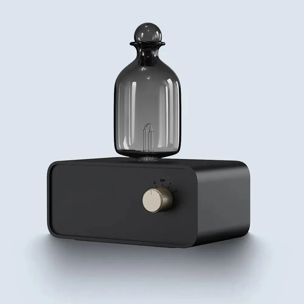 Diffuseur à Nébulisation Bois & Verre — Huiles Essentielles sans Eau, Rechargeable
