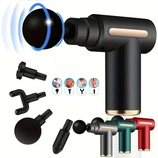 Pistolet de Massage Percussion 4-en-1 – Récupération Musculaire Profonde