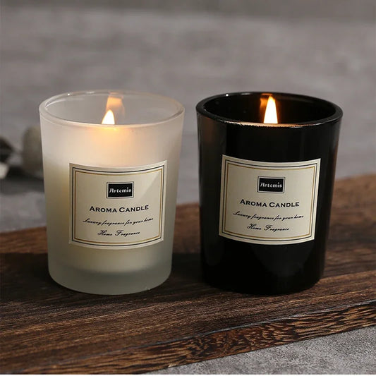 Bougies Parfumées en Cire de Soja – Ambiance Romantique & Fraîcheur Longue Durée