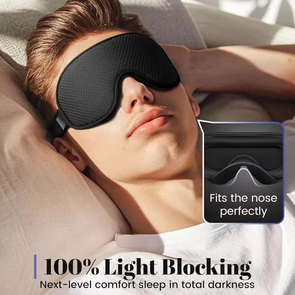Masque de Nuit 3D Occultant — Douceur & Maintien Ajustable