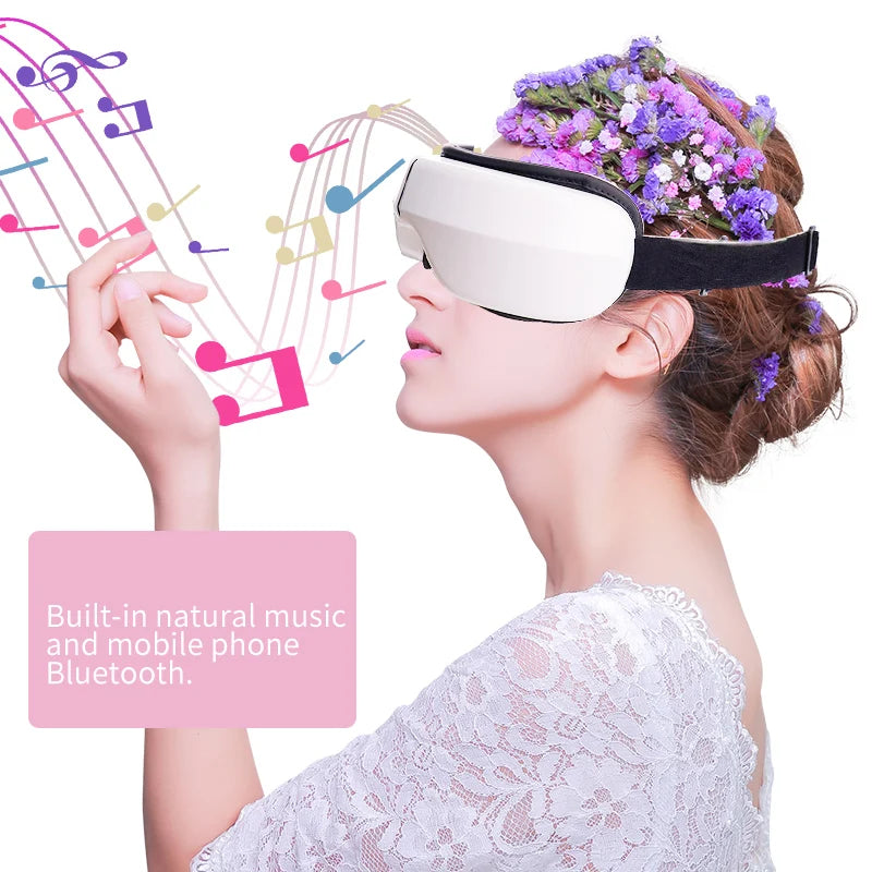 Masseur Oculaire Intelligent — Airbag, Bluetooth & Musique Relaxante