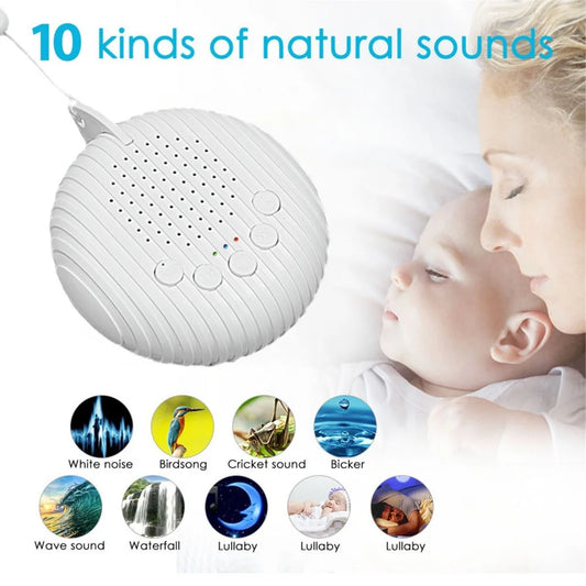 Machine à Bruit Blanc Bébé Portable — 10 Sons, Batterie Rechargeable USB