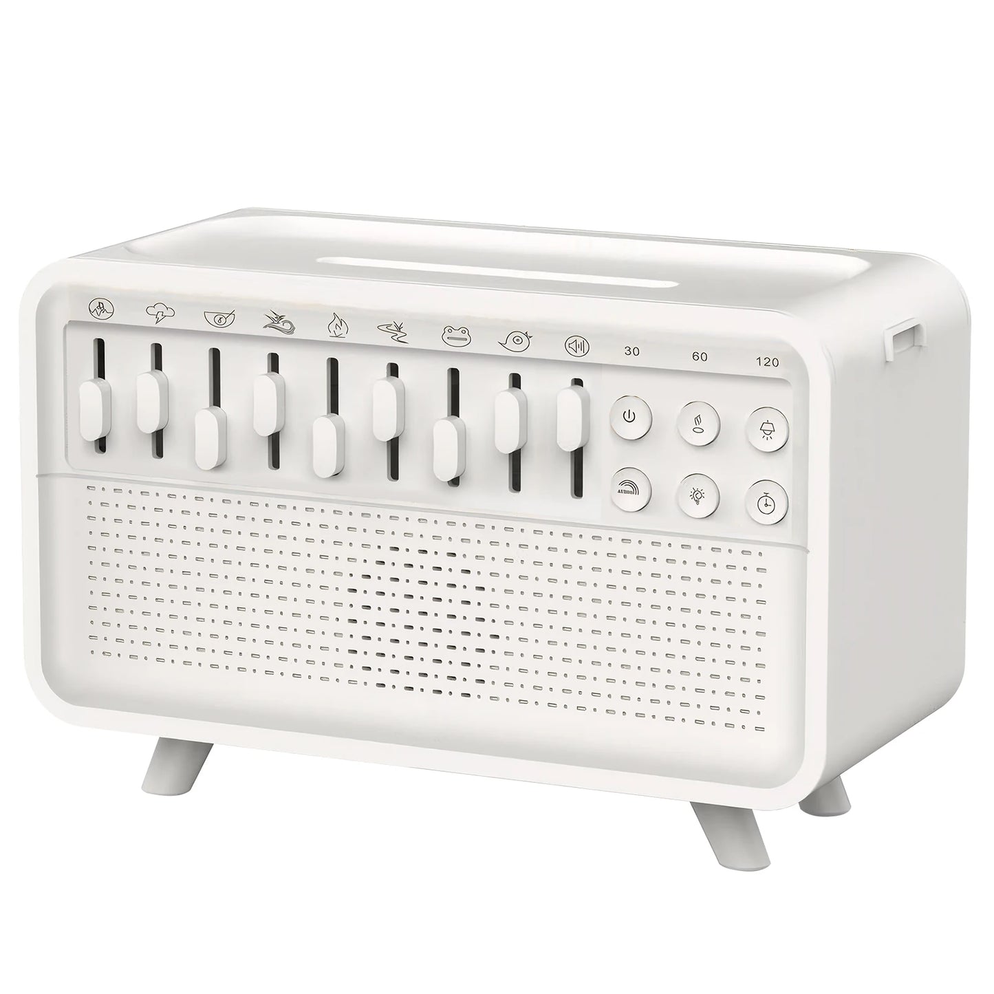 Diffuseur de Bruit Blanc 2025 - Machine à Sons Apaisants pour le Sommeil, Humidificateur d'Huiles Essentielles, Veilleuse et Haut-Parleur Bluetooth