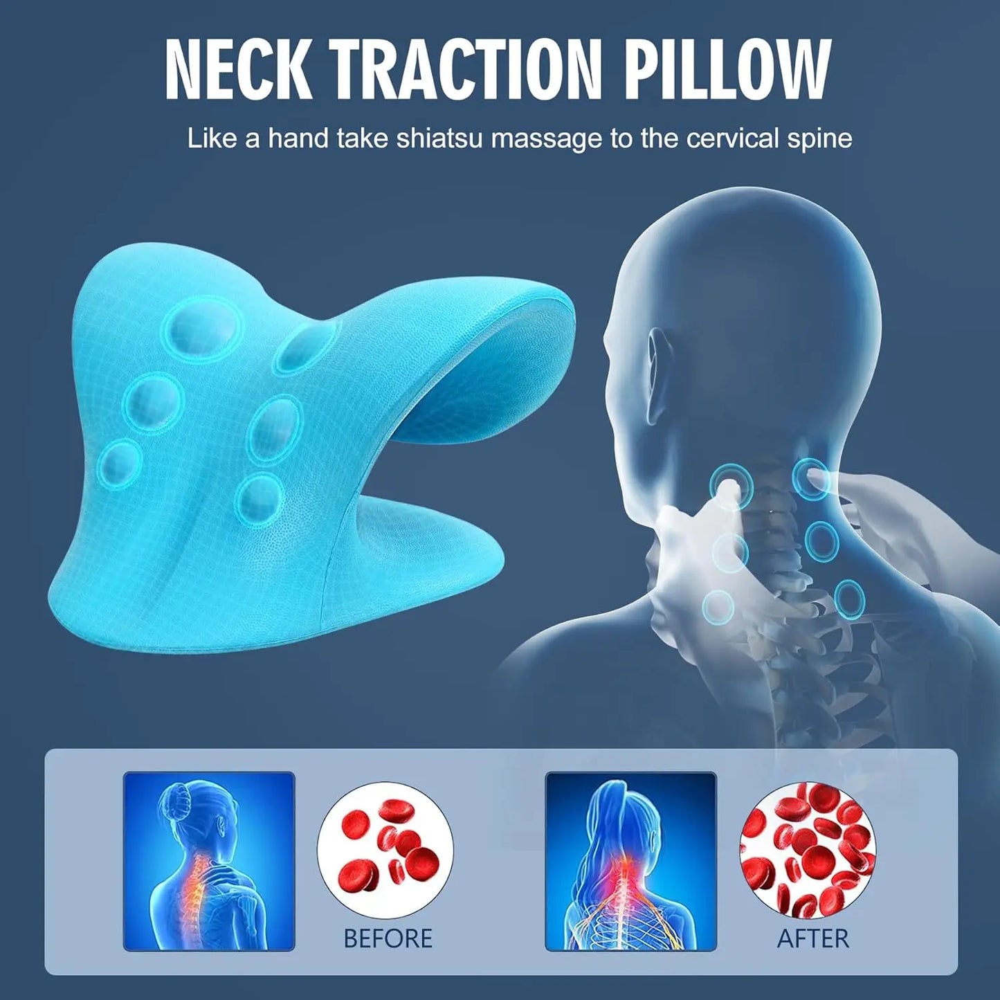 Oreiller de Traction Cervicale – Détente Nuque & Épaules