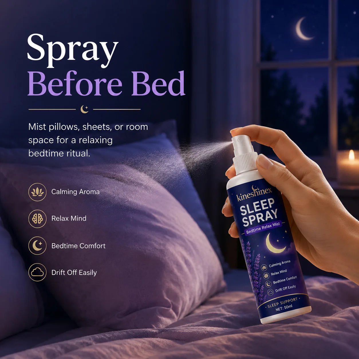 Spray Apaisant Sommeil – Brume Relaxante pour Nuits Sereines