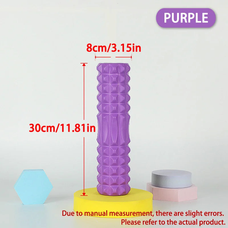 Rouleau de Massage en Mousse 30/45cm — Haute Densité, Soulage le Dos, Jambes & Bras