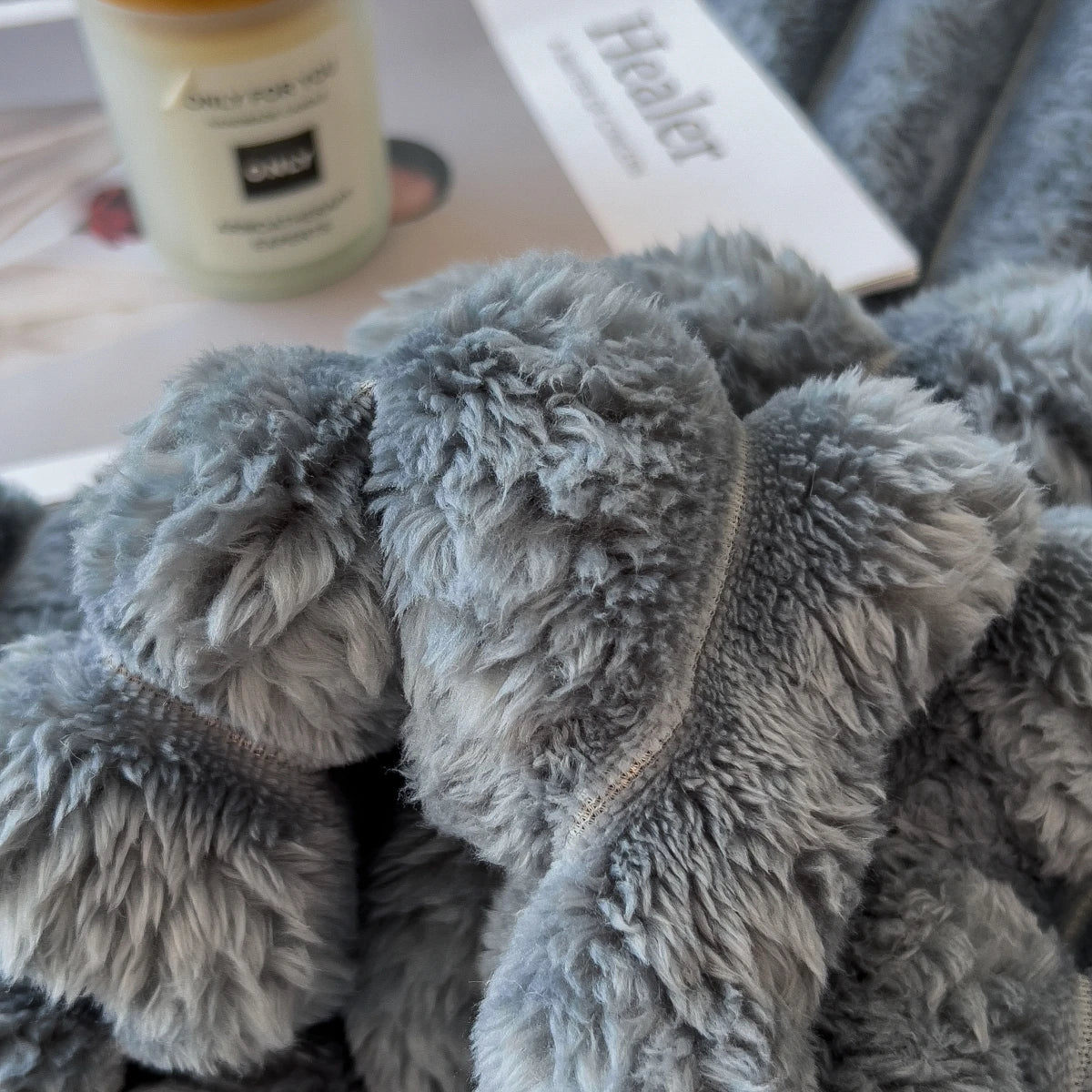 Couverture Multifonction Rayée XXL — Plaid Épais pour Lit, Canapé & Animaux