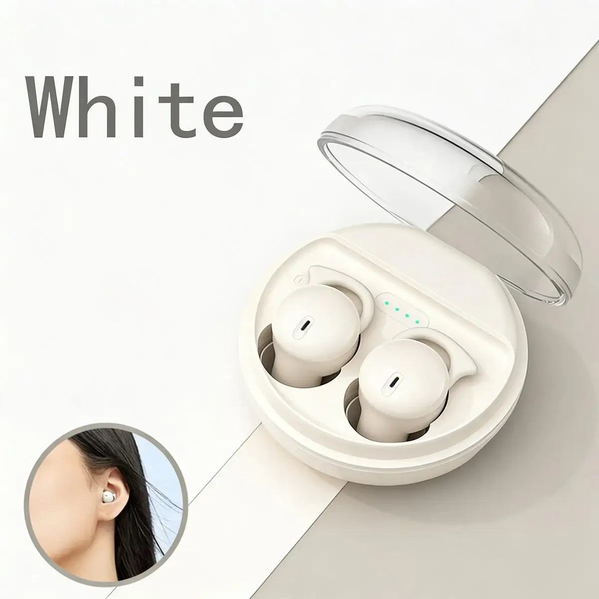 Écouteurs Intra-Auriculaires Bluetooth 5.3 Q26 - Mini Invisibles, Réduction de Bruit ENC, Confort Ergonomique pour Musique, Sieste et Sommeil sur le Côté