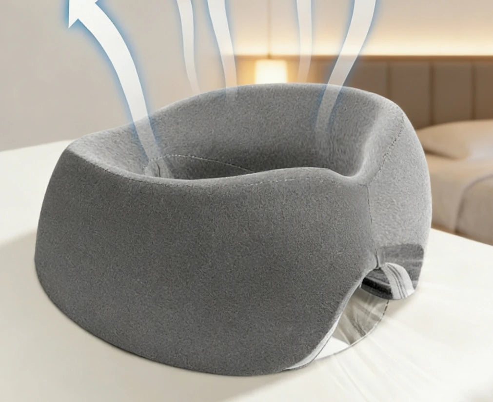 Oreiller Ergonomique en Mousse à Mémoire de Forme pour Repos Ventral - Appui-Tête Confortable pour Massage à Domicile et Salon de Beauté