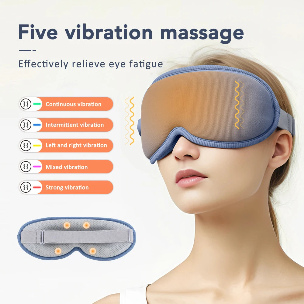 Masseur Oculaire 3D Chauffant Sans Fil – Anti-Fatigue & Relaxation Yeux