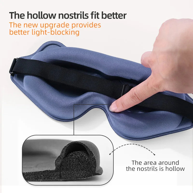 Masque de Sommeil 3D Léger — Bandeau Voyage Ultra-Confortable