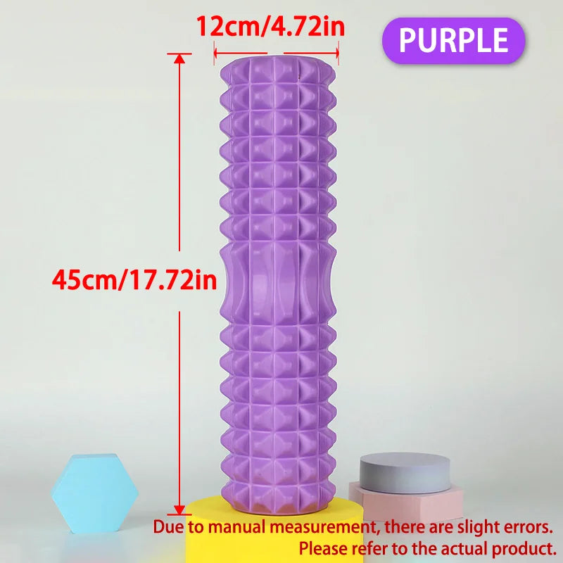Rouleau de Massage en Mousse 30/45cm — Haute Densité, Soulage le Dos, Jambes & Bras