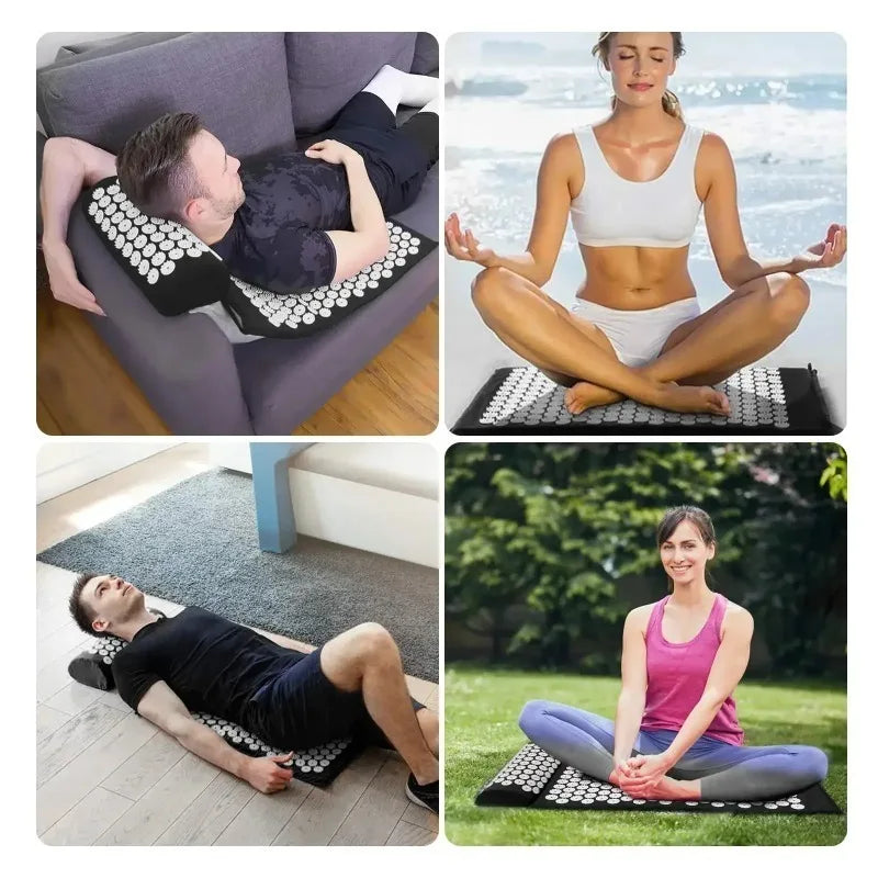 Tapis d'Acupression & Coussin – Soulagement Dos & Détente Musculaire