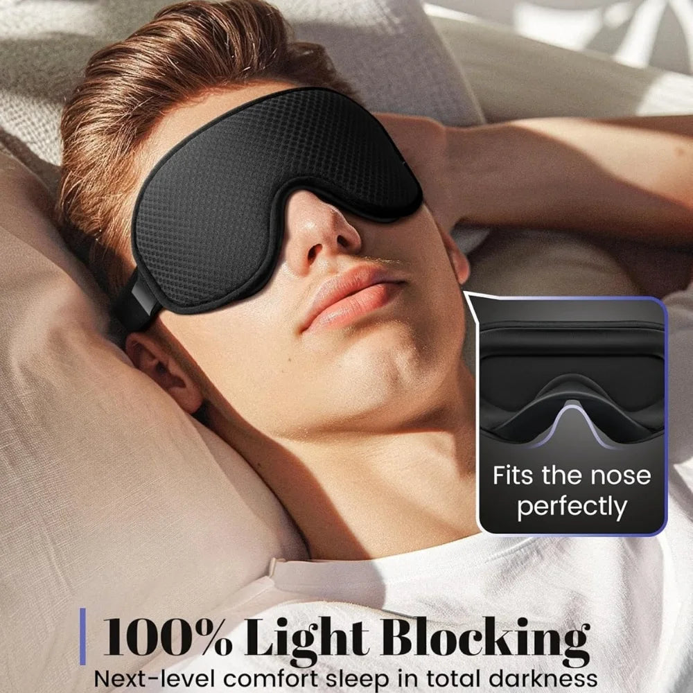 Masque de Sommeil 3D Occultant — Doux, Respirant & Ajustable