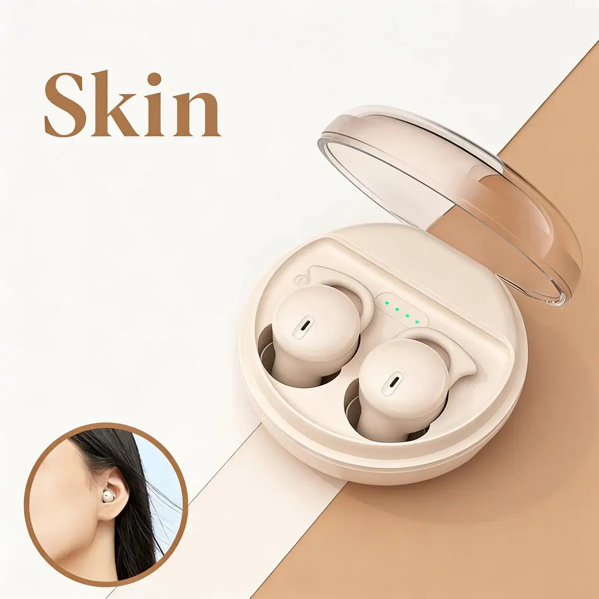 Écouteurs Intra-Auriculaires Bluetooth 5.3 Q26 - Mini Invisibles, Réduction de Bruit ENC, Confort Ergonomique pour Musique, Sieste et Sommeil sur le Côté