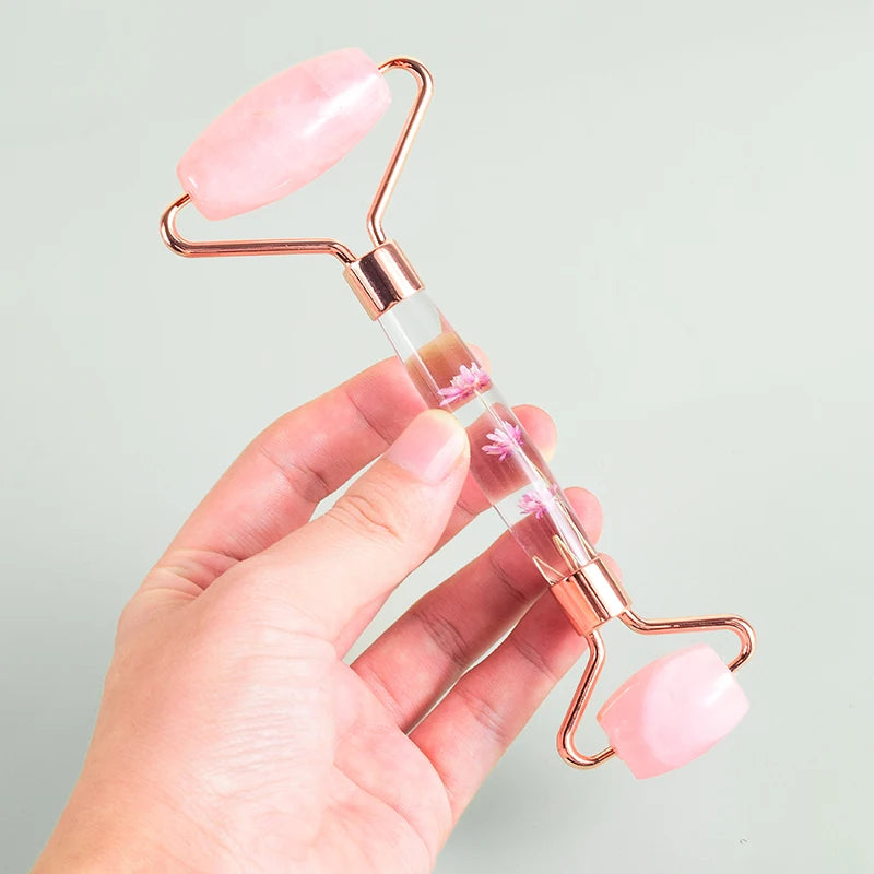 Rouleau de Massage Facial Jade & Gua Sha – Rituel Beauté Naturel