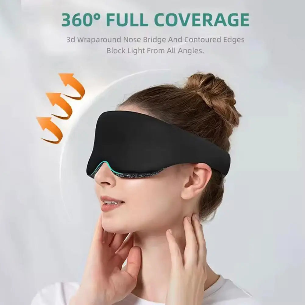 Masque de Sommeil Anti-Insomnie — Occultation 3D, Sangle Ajustable
