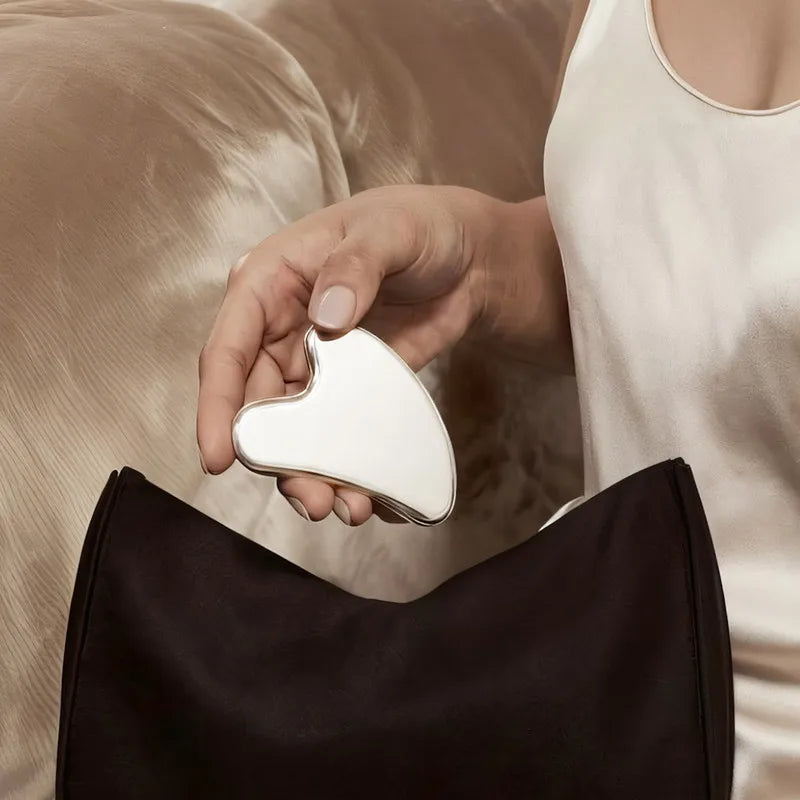 Outil Gua Sha en Acier Inoxydable – Lifting & Sculpt du Visage
