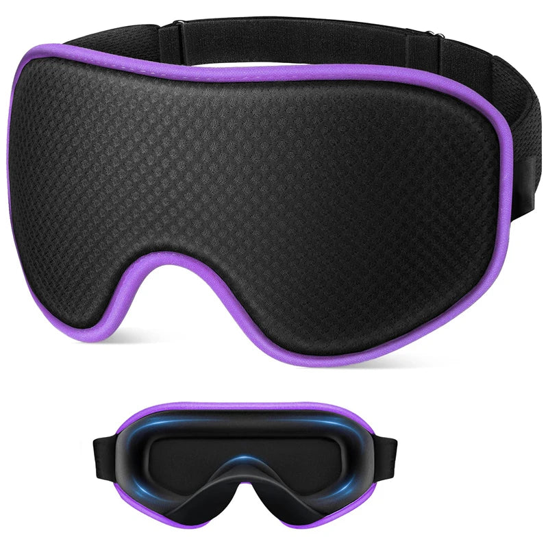 Masque de Sommeil 3D Respirant et Confortable, Sangle Ajustable Unisexe