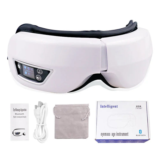 Masseur Oculaire Intelligent — Airbag, Bluetooth & Musique Relaxante