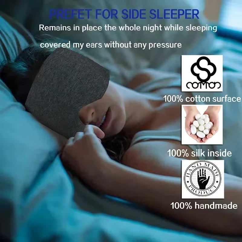 Masque de Sommeil Respirant et Anti-Pression, Léger et Portable pour Voyages et Siestes