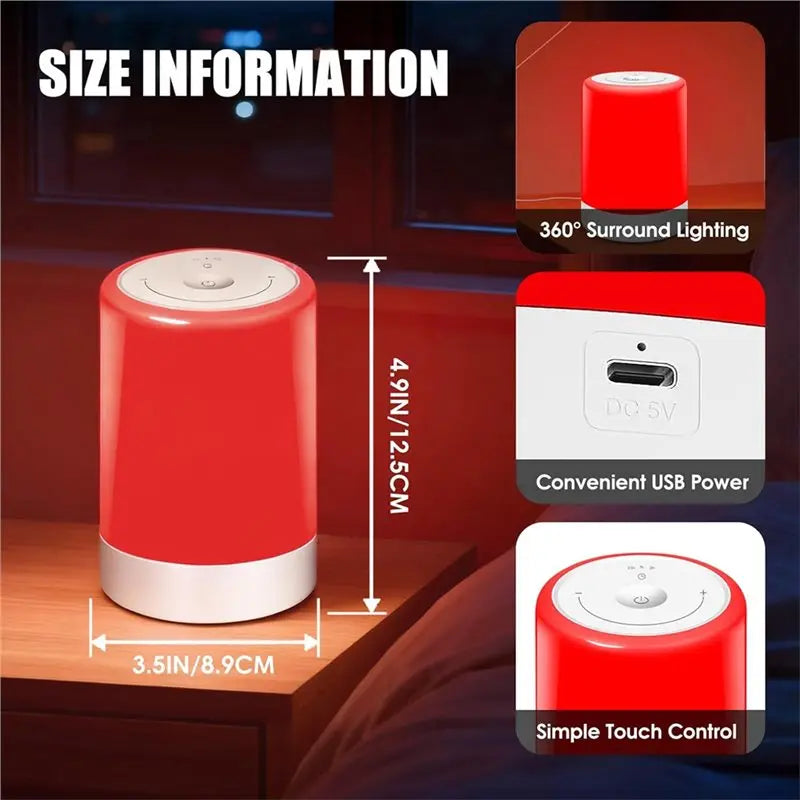 Lampe de Luminothérapie Rouge - Sommeil & Réveil en Douceur