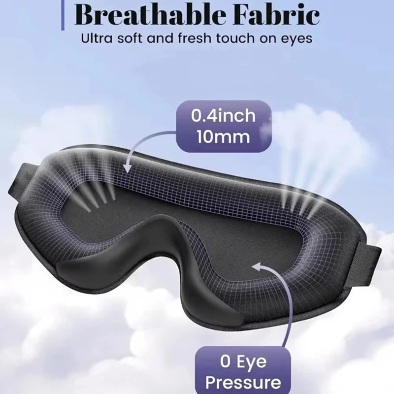 Masque de Sommeil 3D Respirant et Confortable, Sangle Ajustable Unisexe