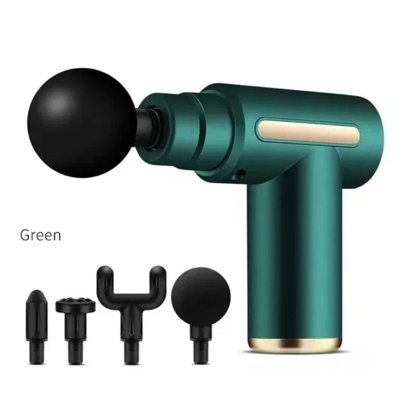 Pistolet de Massage Percussion 4-en-1 – Récupération Musculaire Profonde
