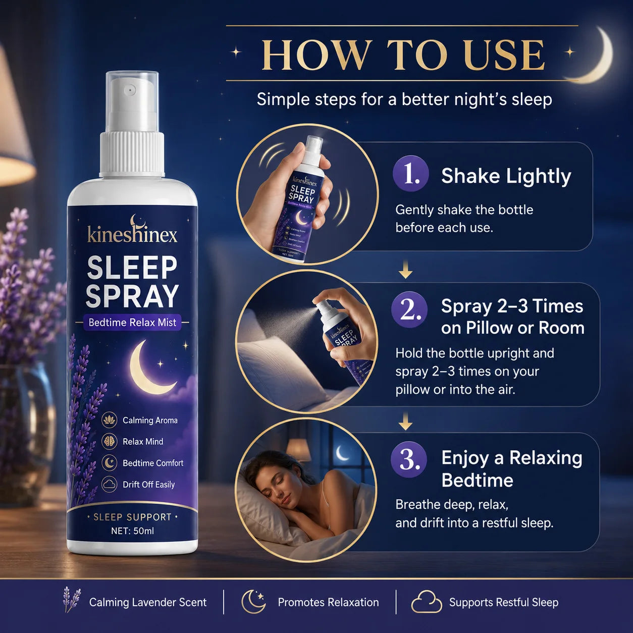Spray Apaisant Sommeil – Brume Relaxante pour Nuits Sereines