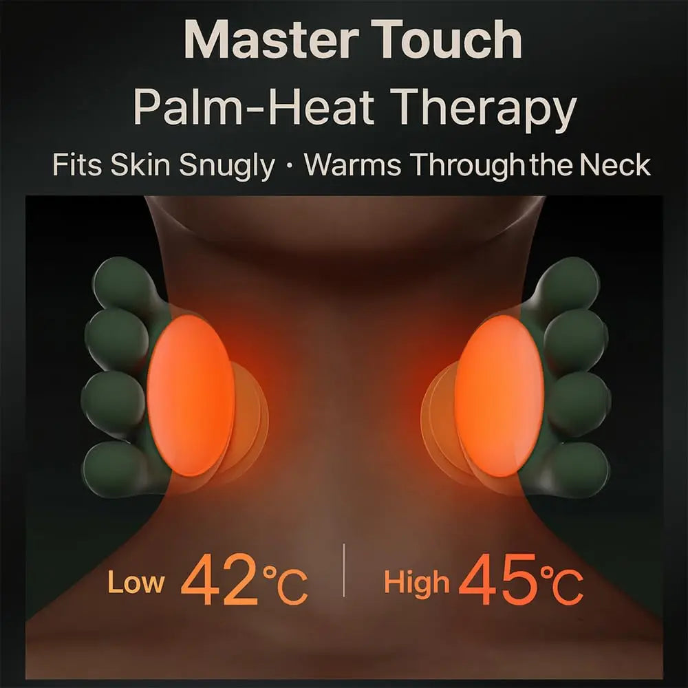 Masseur Nuque & Épaules Chauffant – Shiatsu Sans Fil 3 Modes